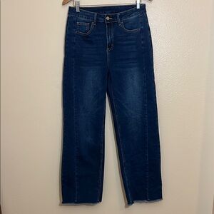 Sidefeel Classic Blue Raw Hem Jeans